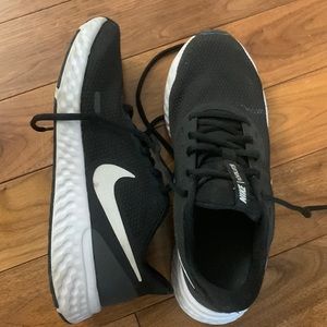 Black and white Nike sneakers